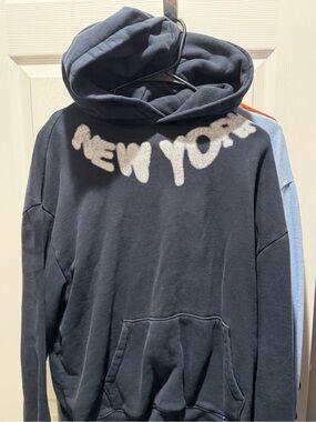 Men's Navy 'New York' Pullover Hoodie